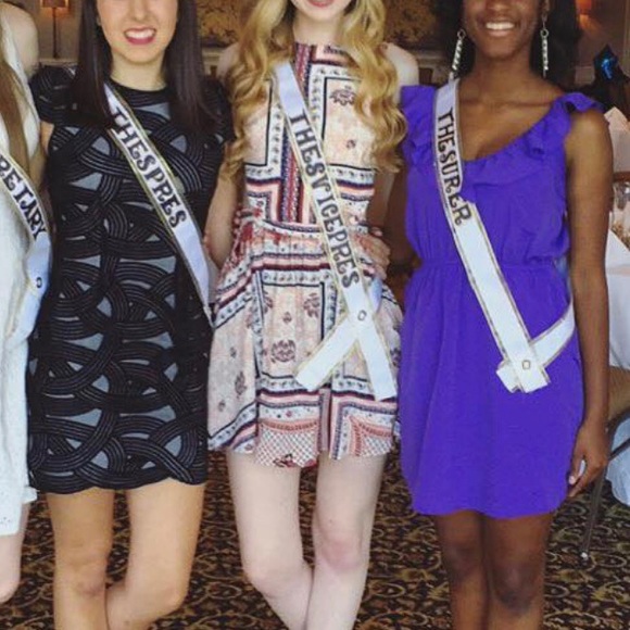 Beautiful Patterned TopShop Dress w Side Cutouts - Picture 4 of 6